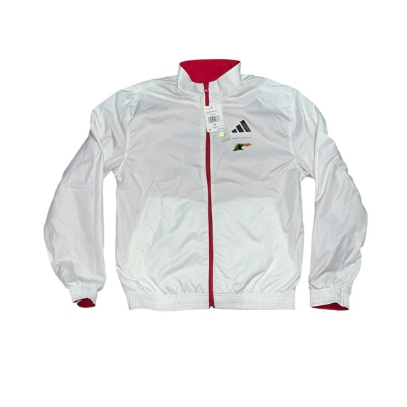 adidas FC Dallas '23 Red/White Reversible Anthem Jacket Men’s Size Medium - Picture 4 of 9